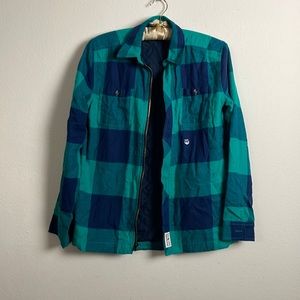 Abercrombie kids green and blue checkered